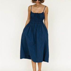 Ciao Lucia Gabriela Dress Navy Washed Cotton, XS